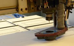 Bearbetning av skivmaterial i till exempel plast, aluminium, koppar och trä.
